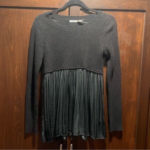Kimchi Blue Faux Layered Black Sweater Size S